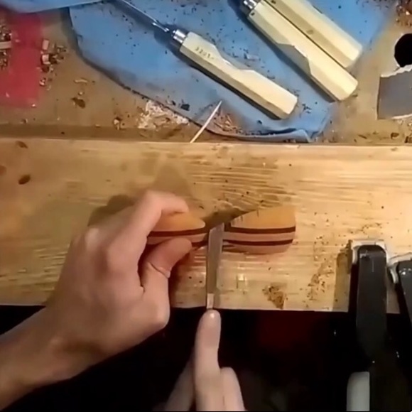 HandCarved KOA Wood BowTie Matching Cufflinks - Picture 7 of 7